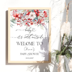 Baby's Cold Outside Winter Baby Dusche Willkommen Poster