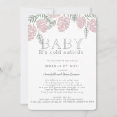 Baby's Cold Pink Pine Cone Baby Shooter by Mail Einladung (Vorderseite)