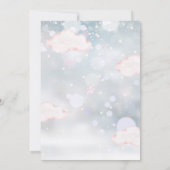 Baby's Cold Teddy Bear Pink Winter Baby Dusche Einladung (Rückseite)