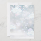 Baby's Cold Teddy Bear Winter Boy Baby Dusche Einladung (Rückseite)