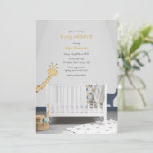 Baby's Crib Baby Dusche Einladung (Stehend Vorderseite)