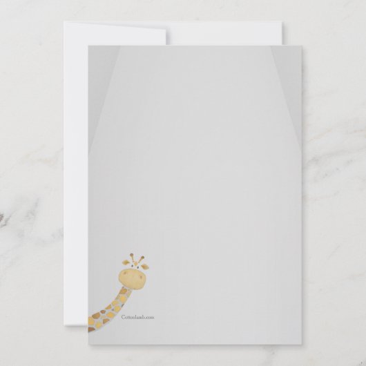 Baby's Crib Baby Dusche Einladung (Rückseite)