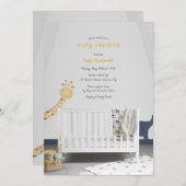 Baby's Crib Baby Dusche Einladung (Vorne/Hinten)