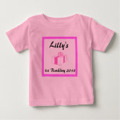 Baby's custom Birthday, baby's 1st, 2nd..etc Baby T-shirt (Vorderseite)