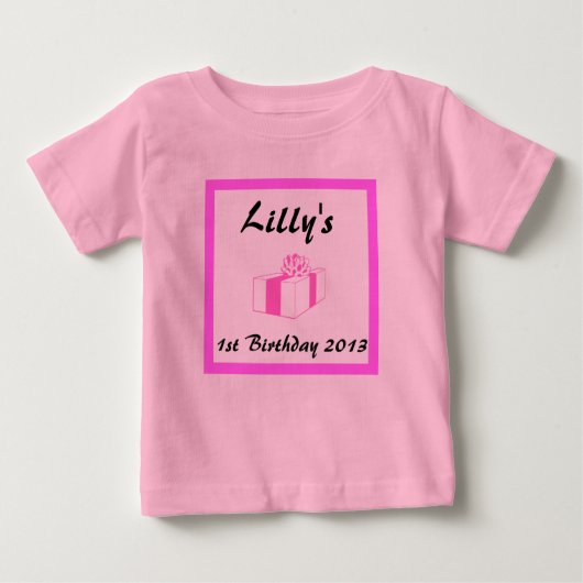 Baby's custom Birthday, baby's 1st, 2nd..etc Baby T-shirt (Vorderseite)