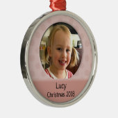 Baby's Custom First Christmas Foto Ornament (Rechts)