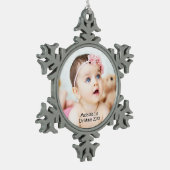 Baby's Custom First Christmas Foto Ornament (Links)