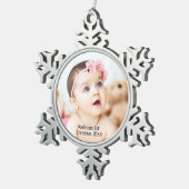 Baby's Custom First Christmas Foto Ornament (Rechts)