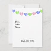 Babys Elephants Einladung zum Geburtstag (Rückseite)