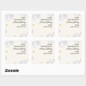 Babys erste Bibliothek Buchzeichen neutrale Wolken Quadratischer Aufkleber (Blatt)