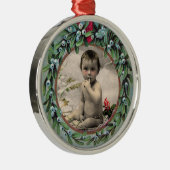 BABYS ERSTE CHRISTMAS-FOTOVORLAGE SILBERNES ORNAMENT (Rechts)