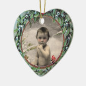 BABYS ERSTE CHRISTMAS HERZFOTOVORLAGE KERAMIKORNAMENT (Links)