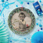 BABYS ERSTE CHRISTMAS MISTLETOES FOTOVORLAGE PAPPTELLER (Party)