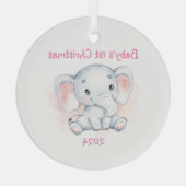 BABYS ERSTE CHRISTMAS-ORNAMENT ORNAMENT AUS GLAS (Rückseite)