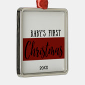 BABYS ERSTE CHRISTMAS-ORNAMENT ORNAMENT AUS METALL (Rechts)