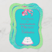 BABYS ERSTE GEBURTSTAGLICHE EINLADUNG - PINK/MINT (Vorne/Hinten)