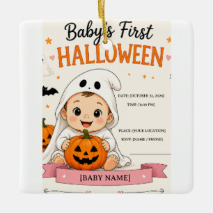 Baby's erste Halloween-Party Keramikornament