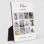 Babys erste Jahr Foto Collage Geburtsstunde Fotoplatte (Seite)