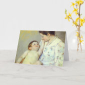 Baby's erste Kur. c) 1890, Mary Cassatt Karte (Gelbe Blume)