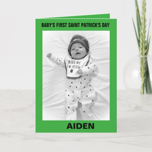 BABYS ERSTE SAINT PATRICK'S DAY CARD FEIERTAGSKARTE (Vorderseite)