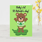 Babys erste St. Patricks Day Karte (Gelbe Blume)
