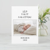 Babys erste Weihnachten elegant gezeichnet Baum-Fo (Stehend Vorderseite)