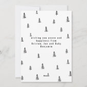 Babys erste Weihnachten elegant gezeichnet Baum-Fo (Rückseite)