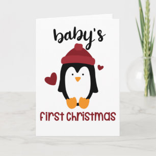 Babys Erste Weihnachten Frohe Weihnachten Penguin Karte
