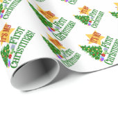 Babys Erste Weihnachten Geschenkpapier (Rolleneckpunkt)