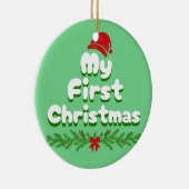 Babys Erste Weihnachten Keramik Ornament (Rechts)