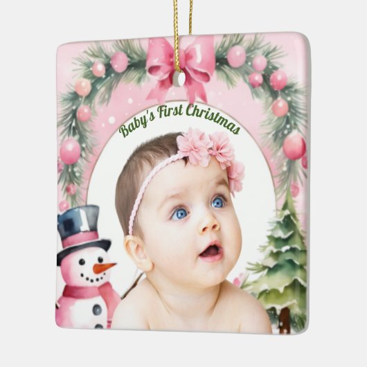 Babys Erste Weihnachten Keramikornament (Links)