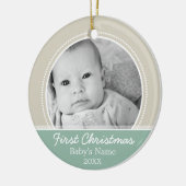 Babys Erste Weihnachten Keramikornament (Links)
