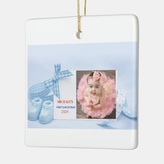 Babys erste Weihnachten Keramikornament (Links)
