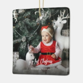 Babys Erste Weihnachten Keramikornament (Links)