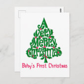 Babys Erste Weihnachten Postkarte (Vorne/Hinten)