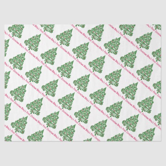 Babys Erste Weihnachten Seidenpapier (Vorderseite)