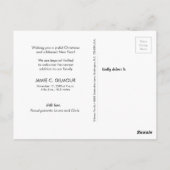 Baby's erste Weihnachts-Foto Collage Green Postkarte (Rückseite)