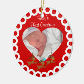 Babys erste Weihnachtsandenken-Verzierung Keramik Ornament (Links)
