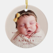Babys Erste Weihnachtsbabys Keramik Ornament (Vorne)