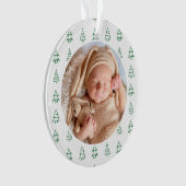 Babys erste Weihnachtsbaume Moderne Elegant Ornament (Vorderseite)