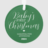 Babys erste Weihnachtsbaume Moderne Elegant Ornament (Rückseite)