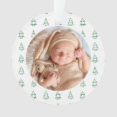Babys erste Weihnachtsbaume Moderne Elegant Ornament (Vorderseite)