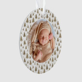 Babys erste Weihnachtsbaume Moderne Elegant Ornament (Vorderseite)