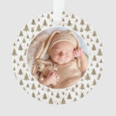 Babys erste Weihnachtsbaume Moderne Elegant Ornament (Vorderseite)