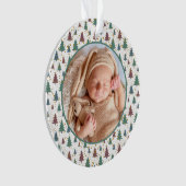 Babys erste Weihnachtsbaume Moderne Elegant Ornament (Vorderseite)