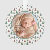Babys erste Weihnachtsbaume Moderne Elegant Ornament (Vorderseite)