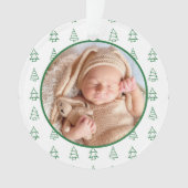 Babys erste Weihnachtsbaume Moderne Elegant Ornament (Vorderseite)