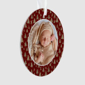 Babys erste Weihnachtsbaume Moderne Elegant Ornament (Vorderseite)