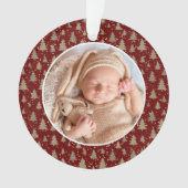 Babys erste Weihnachtsbaume Moderne Elegant Ornament (Vorderseite)