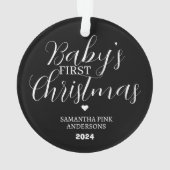 Babys erste Weihnachtsbaume Moderne Elegant Ornament (Rückseite)